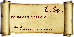 Baumfeld Szilvia névjegykártya